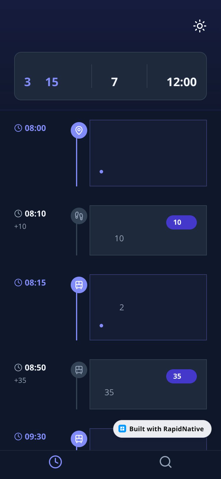 Time Tracker screen 2