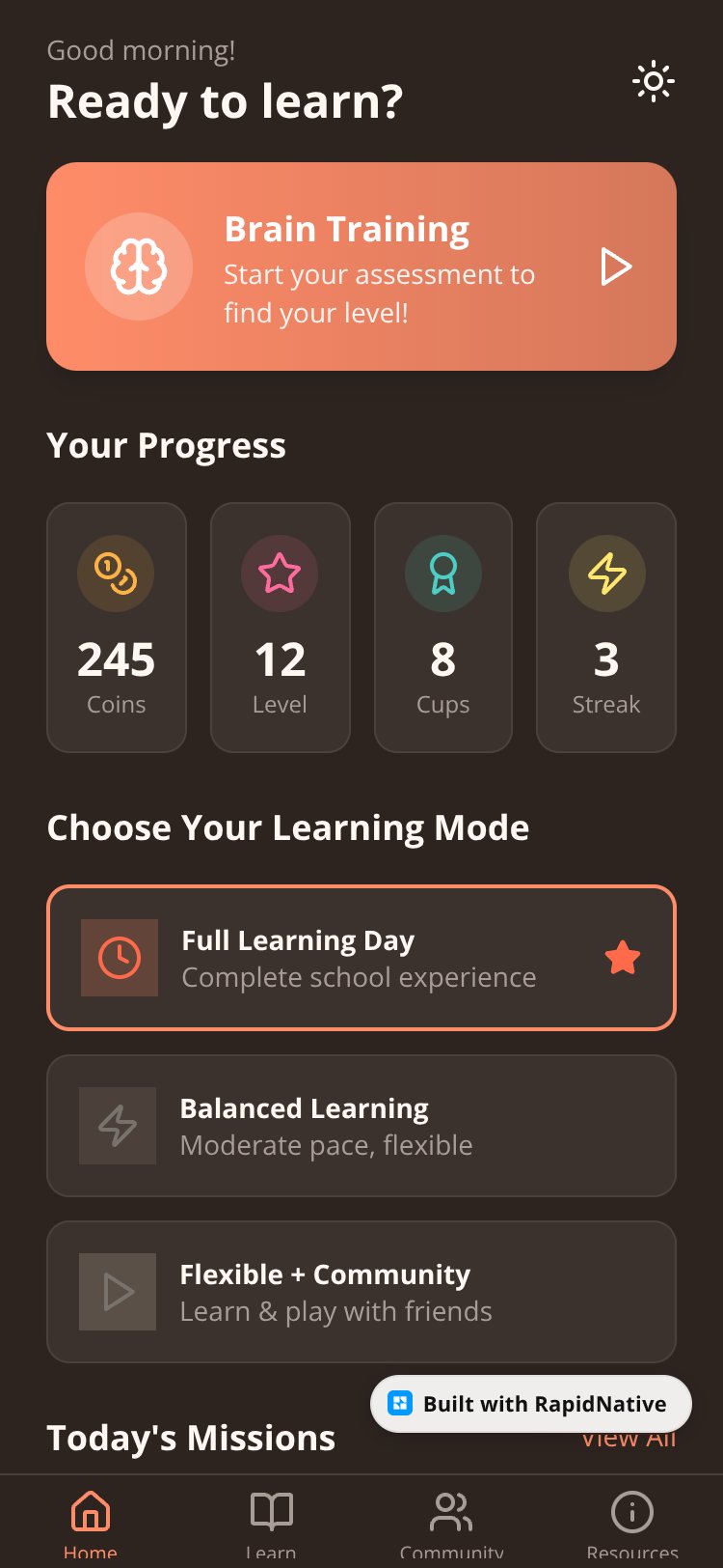 Homeschool Hub screen 1