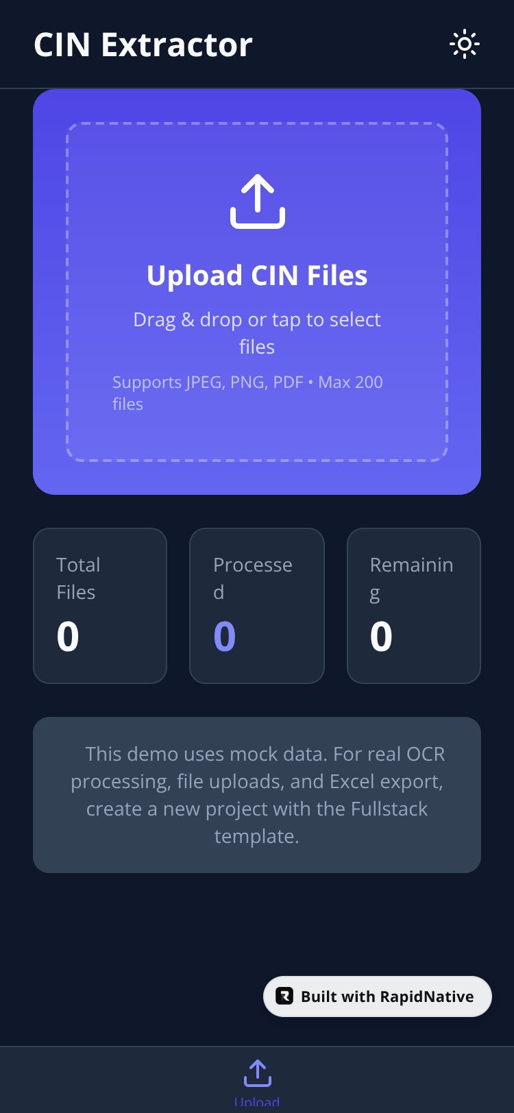 CIN Data Extractor Pro screen 1
