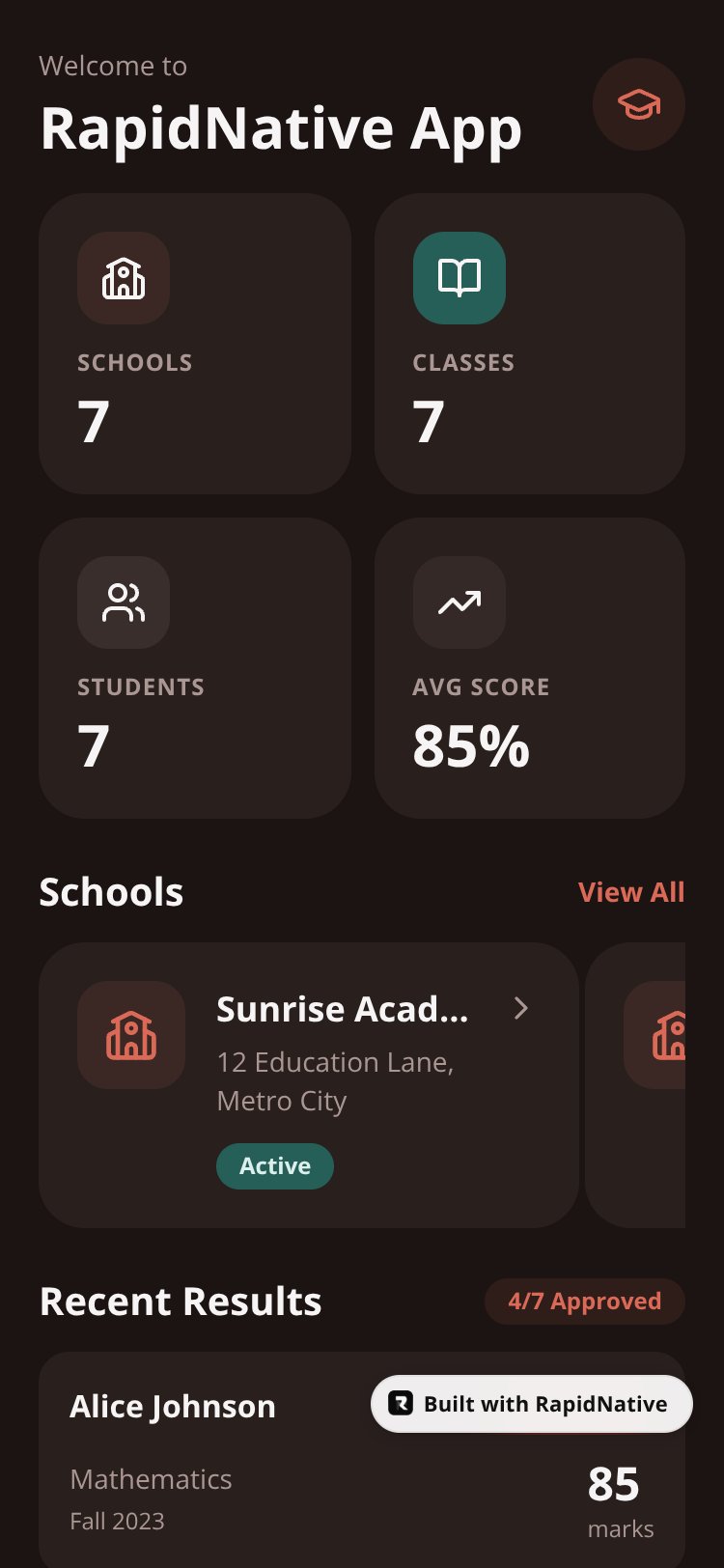 RapidNative App screen 3