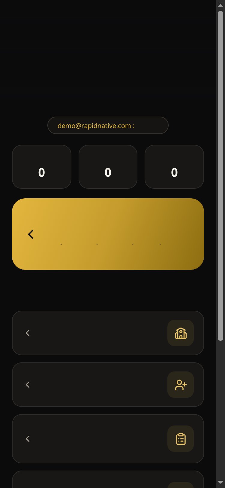 RapidNative App screen 3