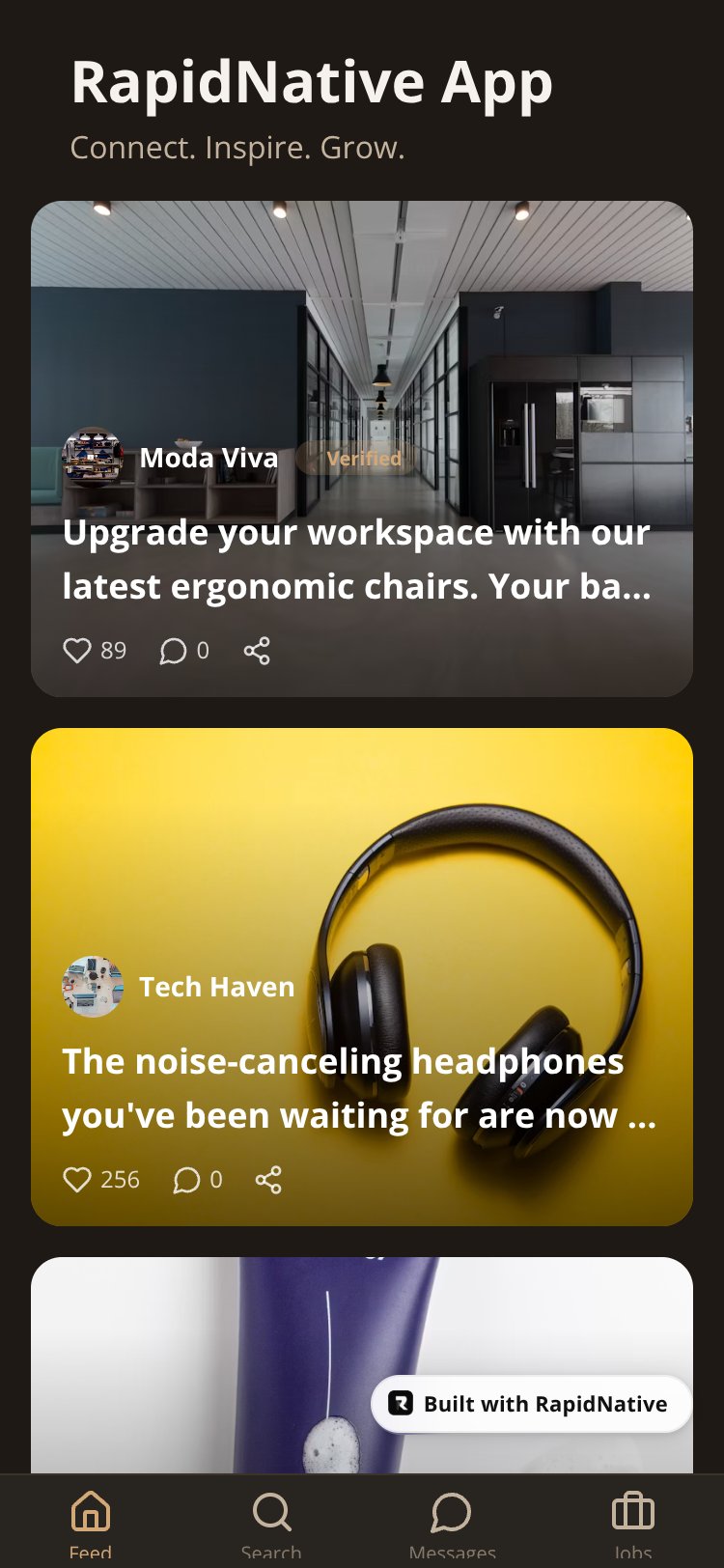 RapidNative App screen 4
