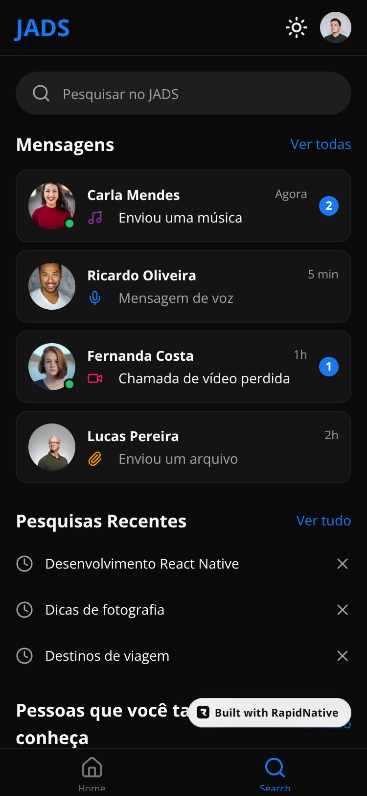 expo-nativewind screen 1