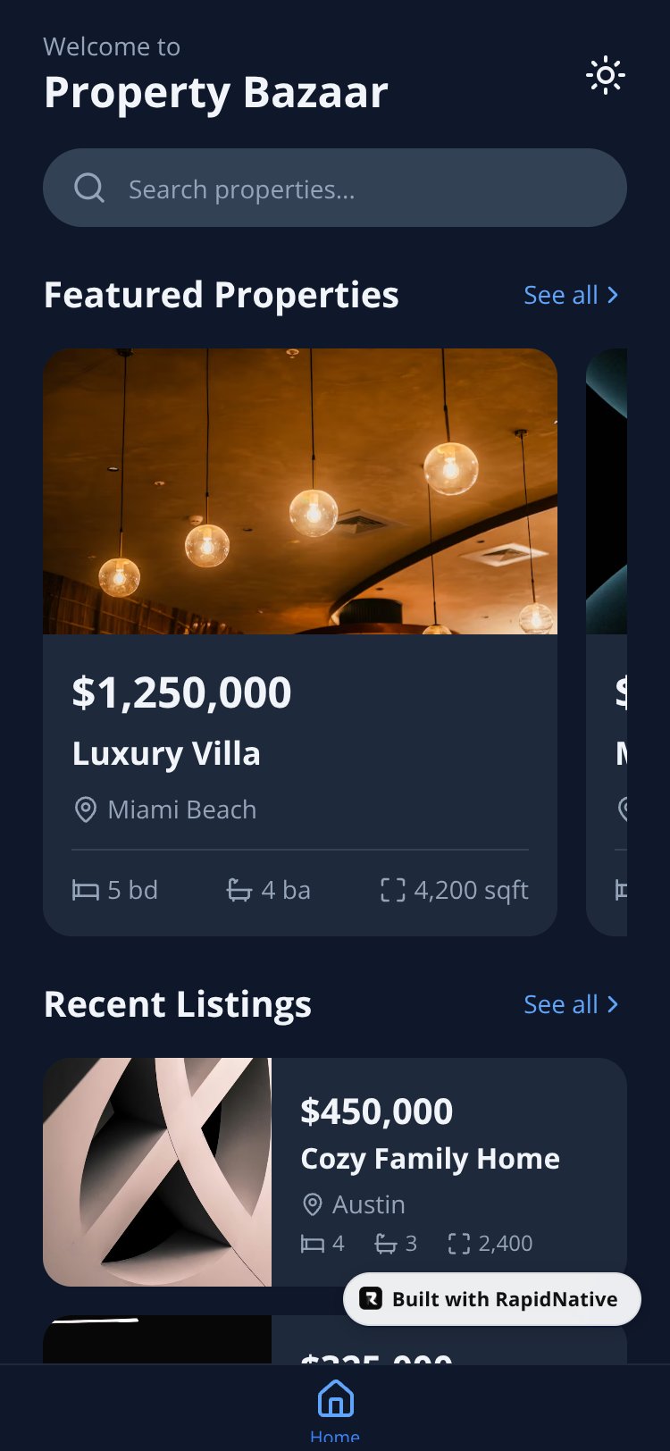 PropertyHub screen 1