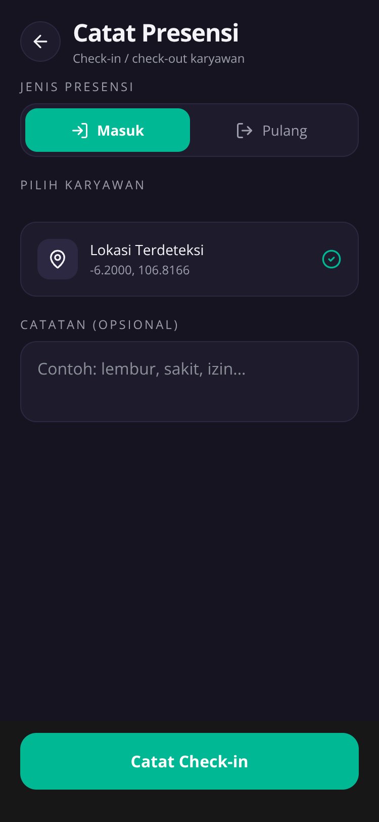 Absensi Karyawan screen 3