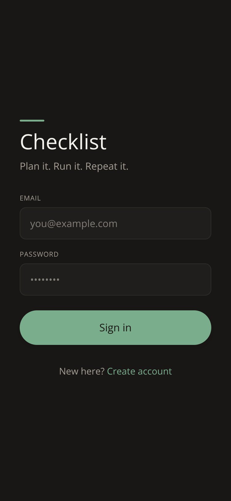 RapidNative App screen 1