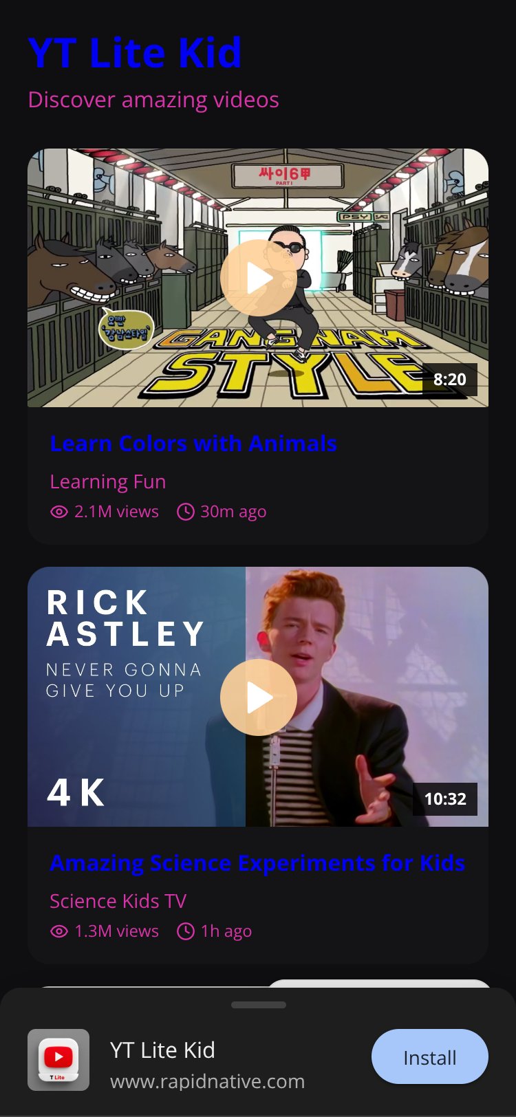 YT Lite Kid screen 3