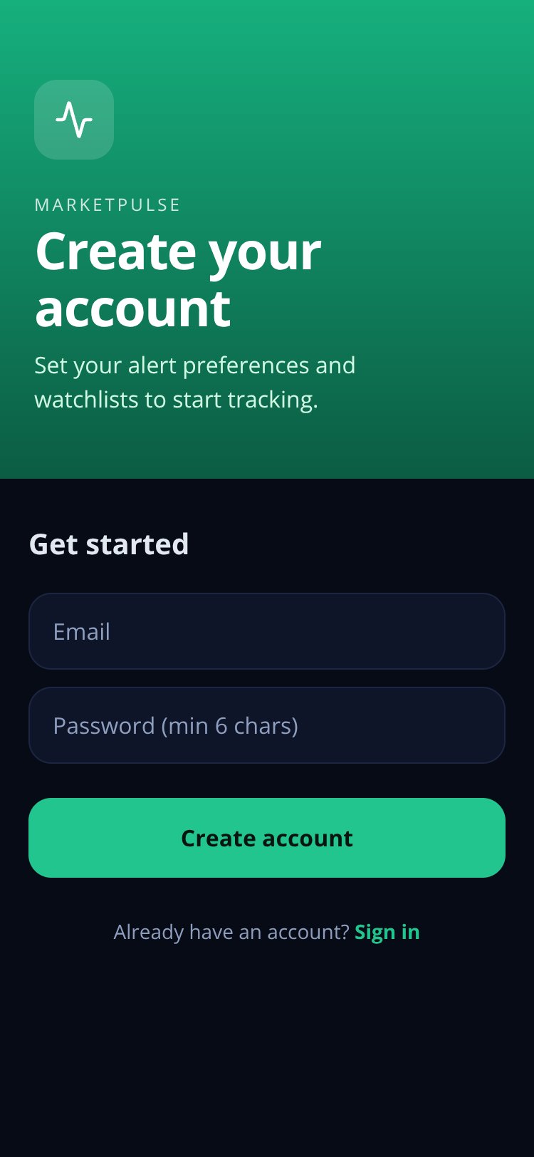 MarketPulse screen 2