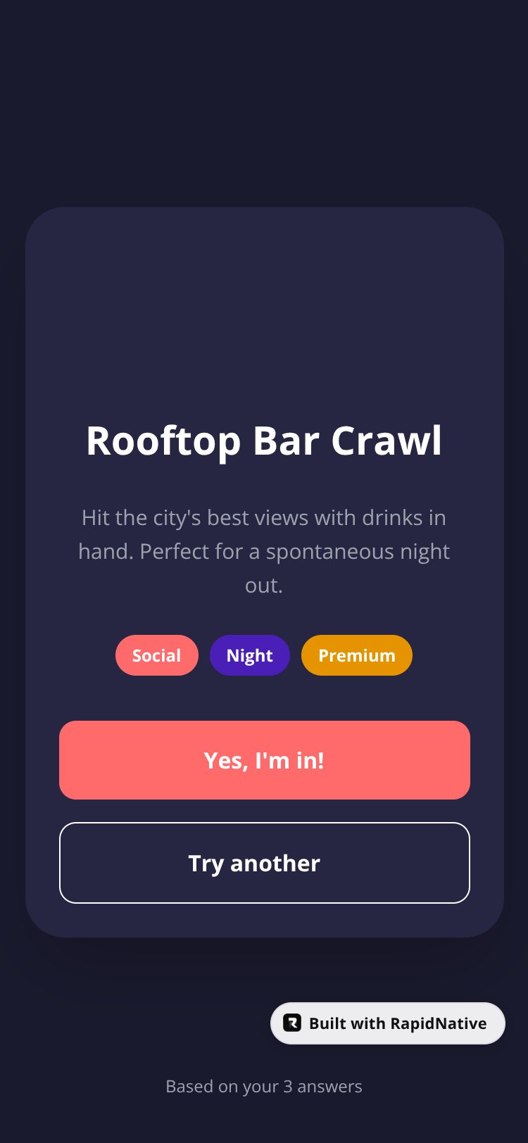 Vibe screen 4