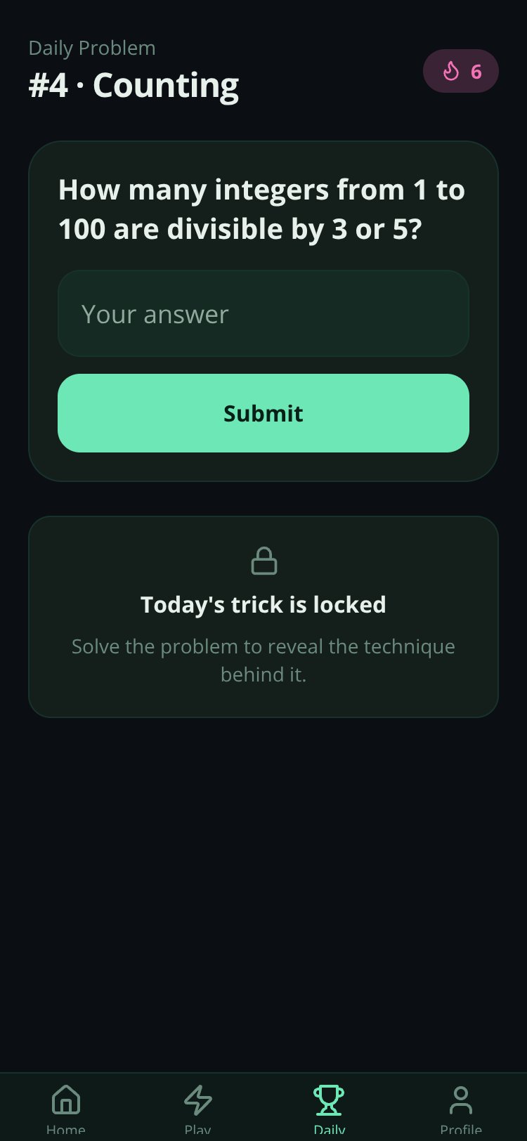 Mathblitz screen 2