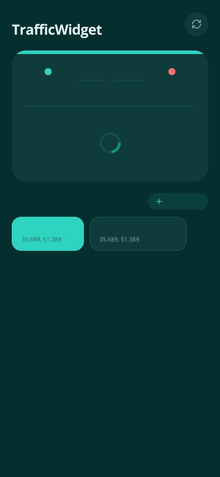 TrafficWidget screen 1