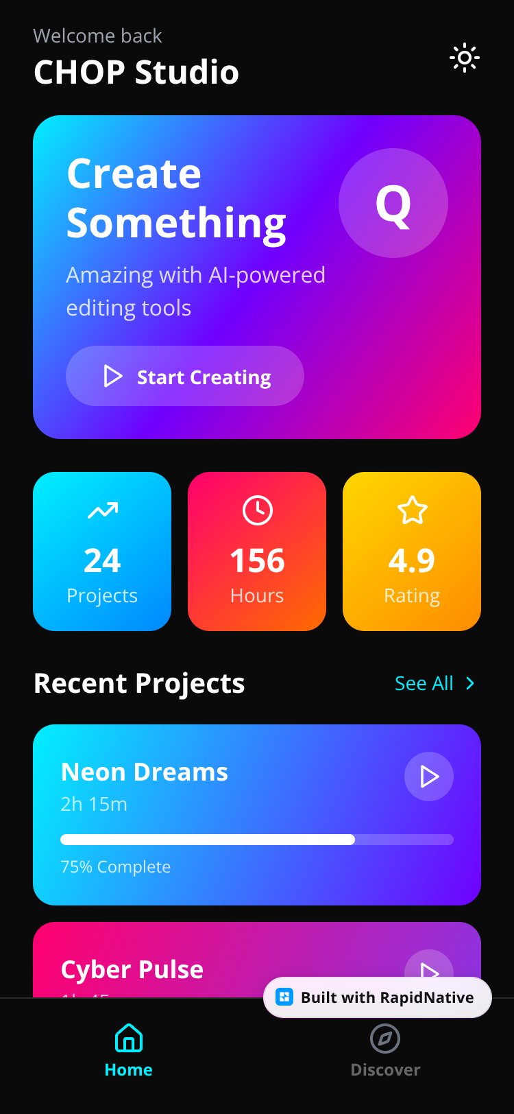 expo-nativewind screen 2