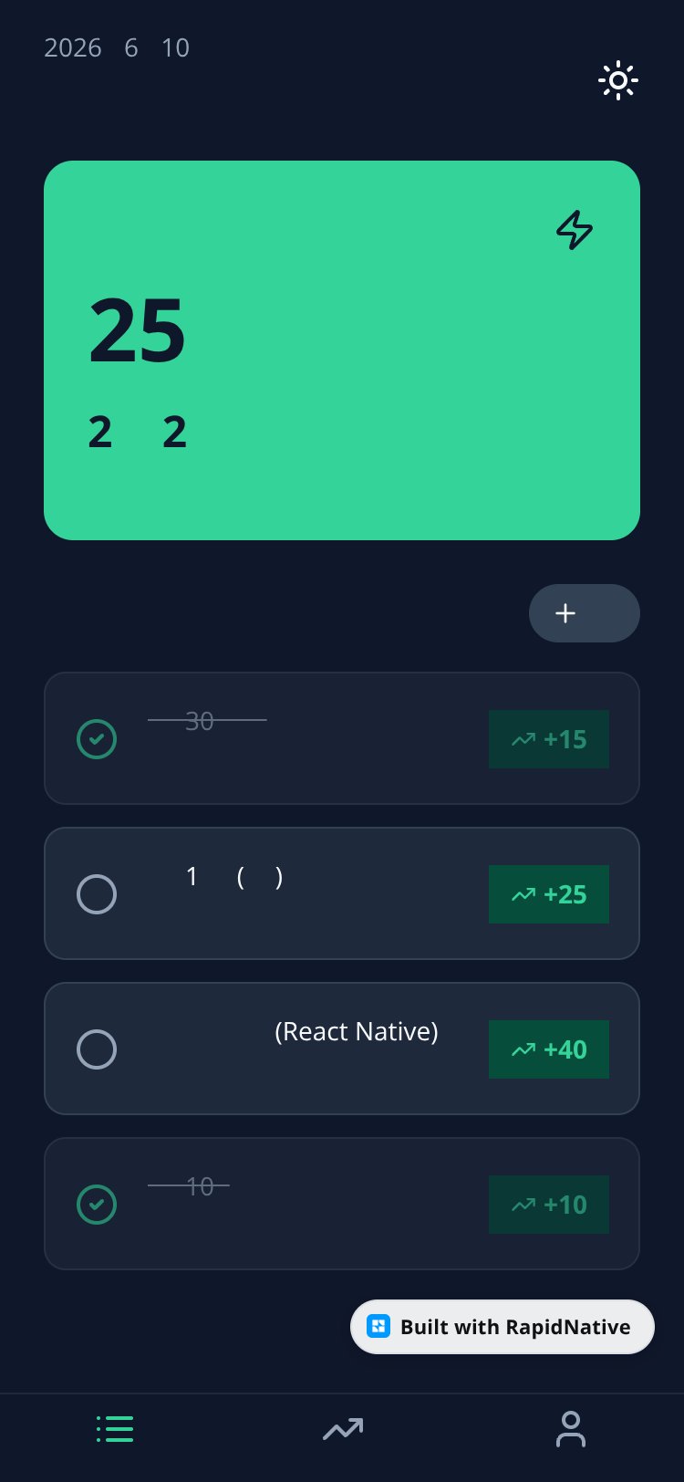 ActivityTracker screen 1