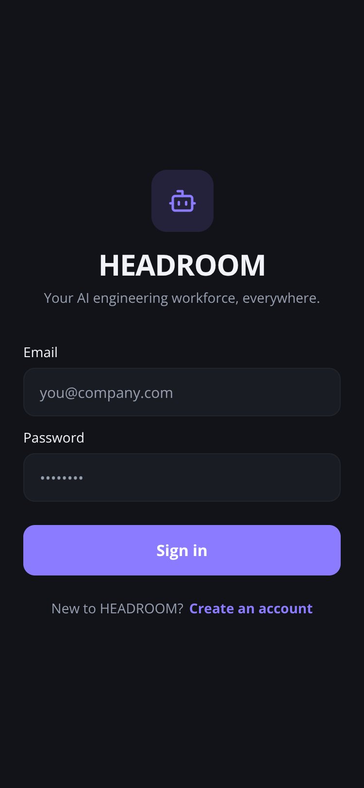 Design **HEADROOM IDE**, a screen 1
