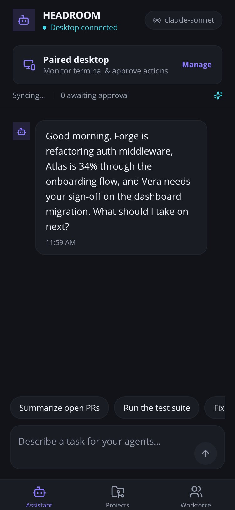 Design **HEADROOM IDE**, a screen 4