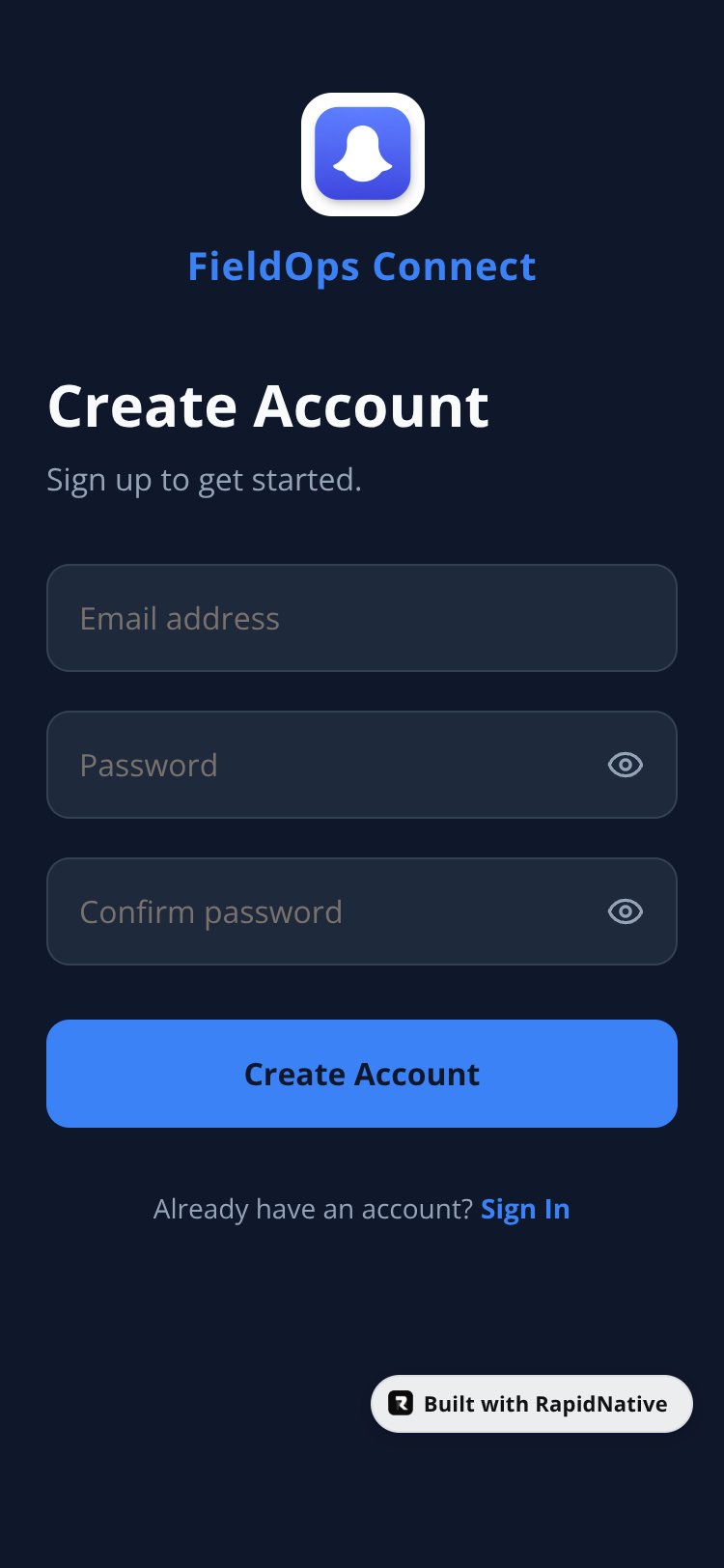 FieldOps Connect screen 2