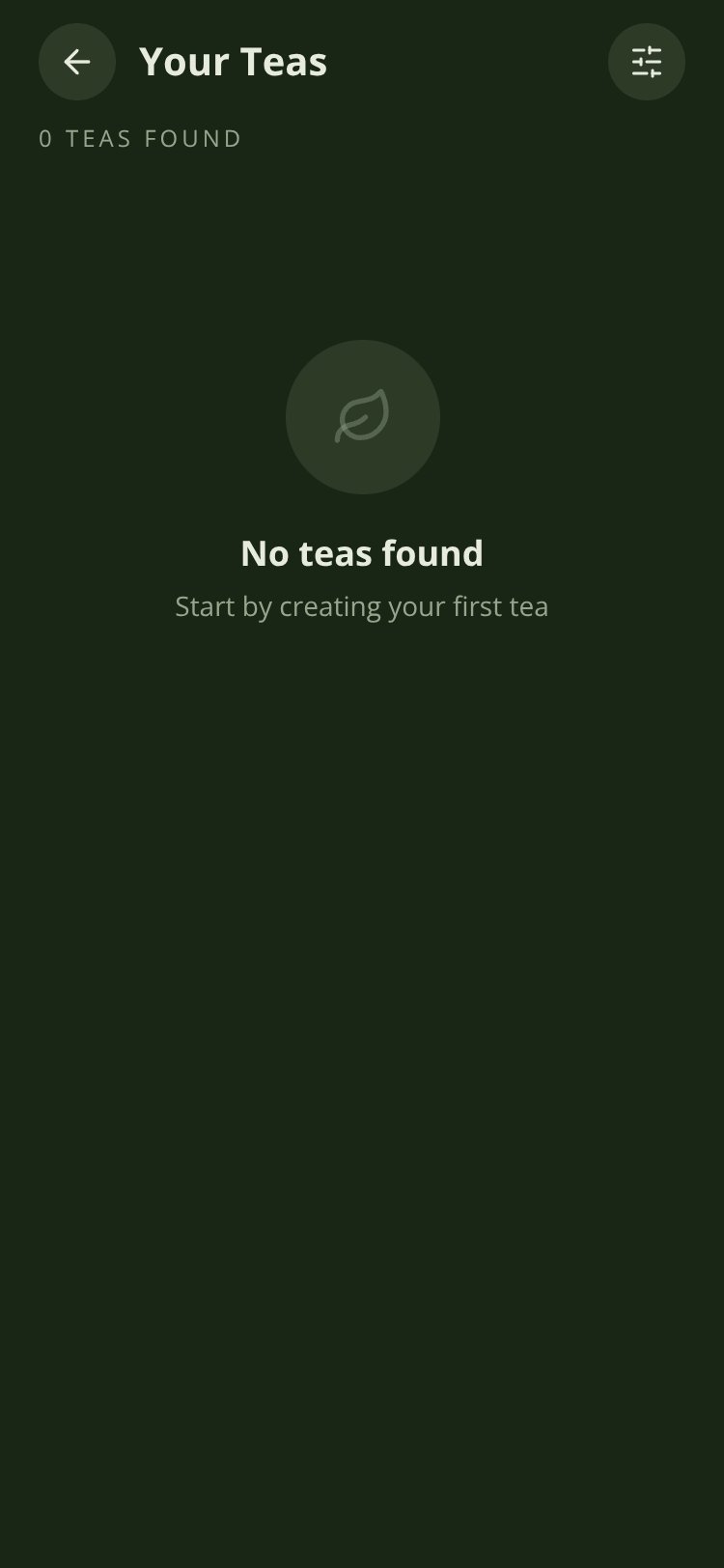 The Tea Journal screen 2