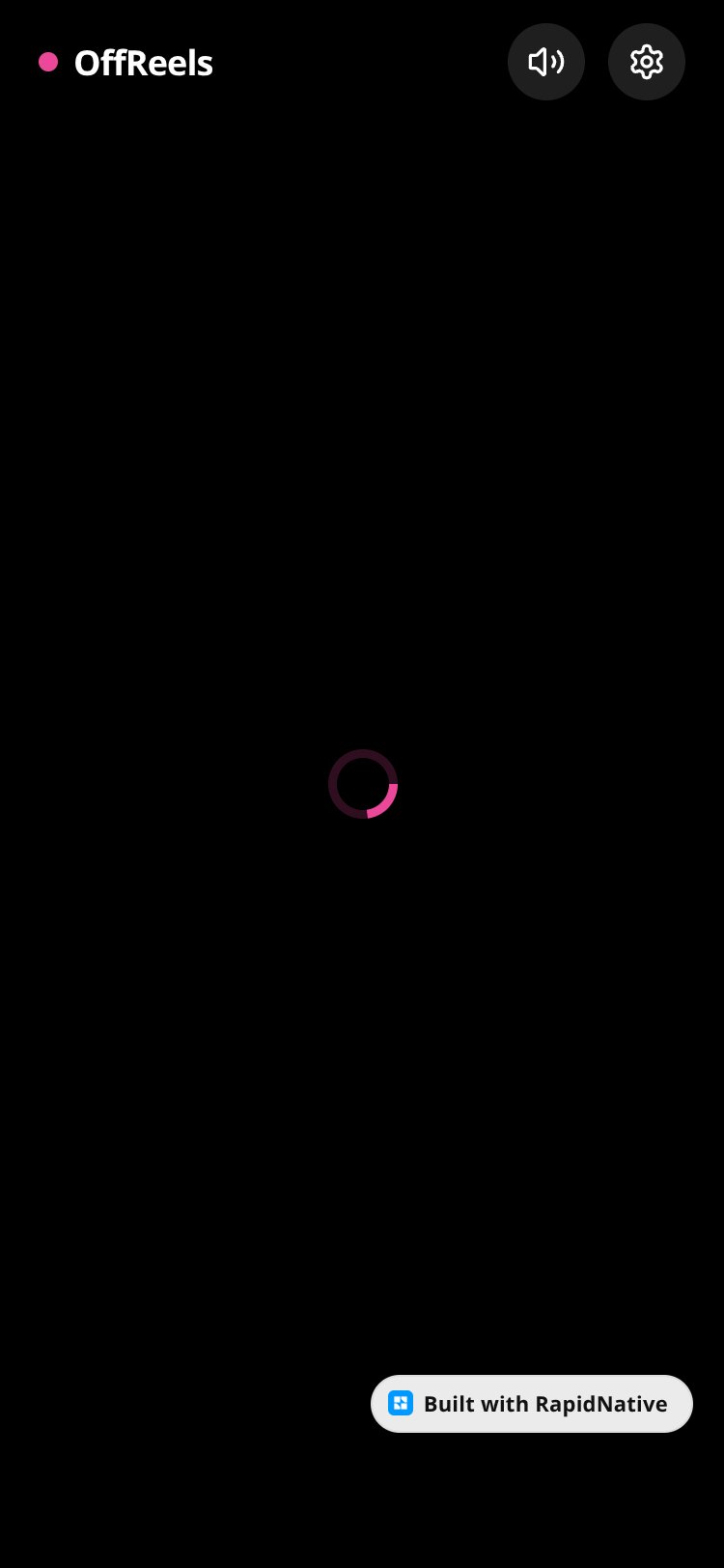 OffReels screen 1