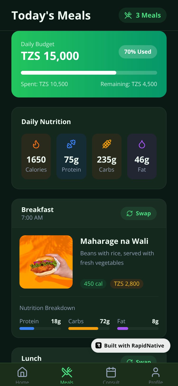 BrightBase screen 2