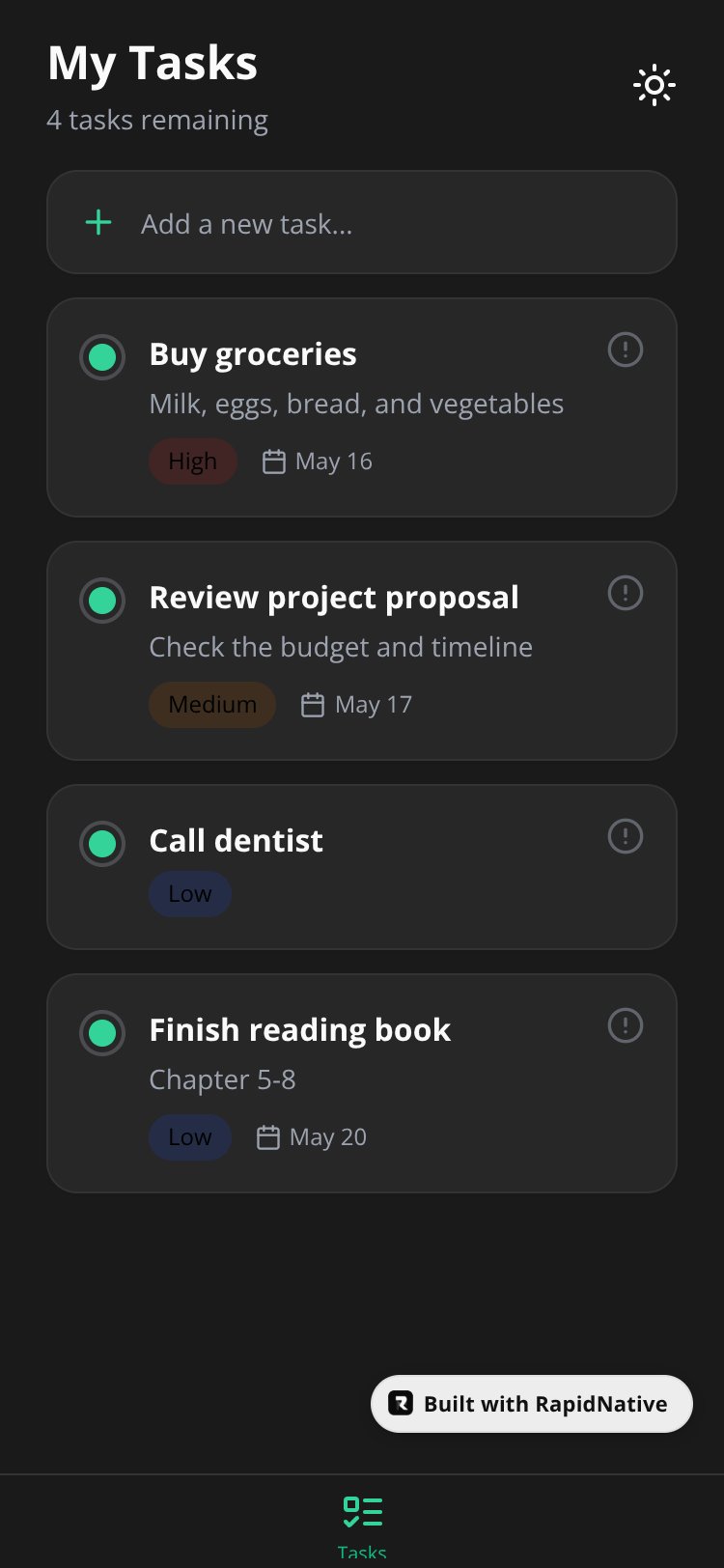 TaskFlow screen 1
