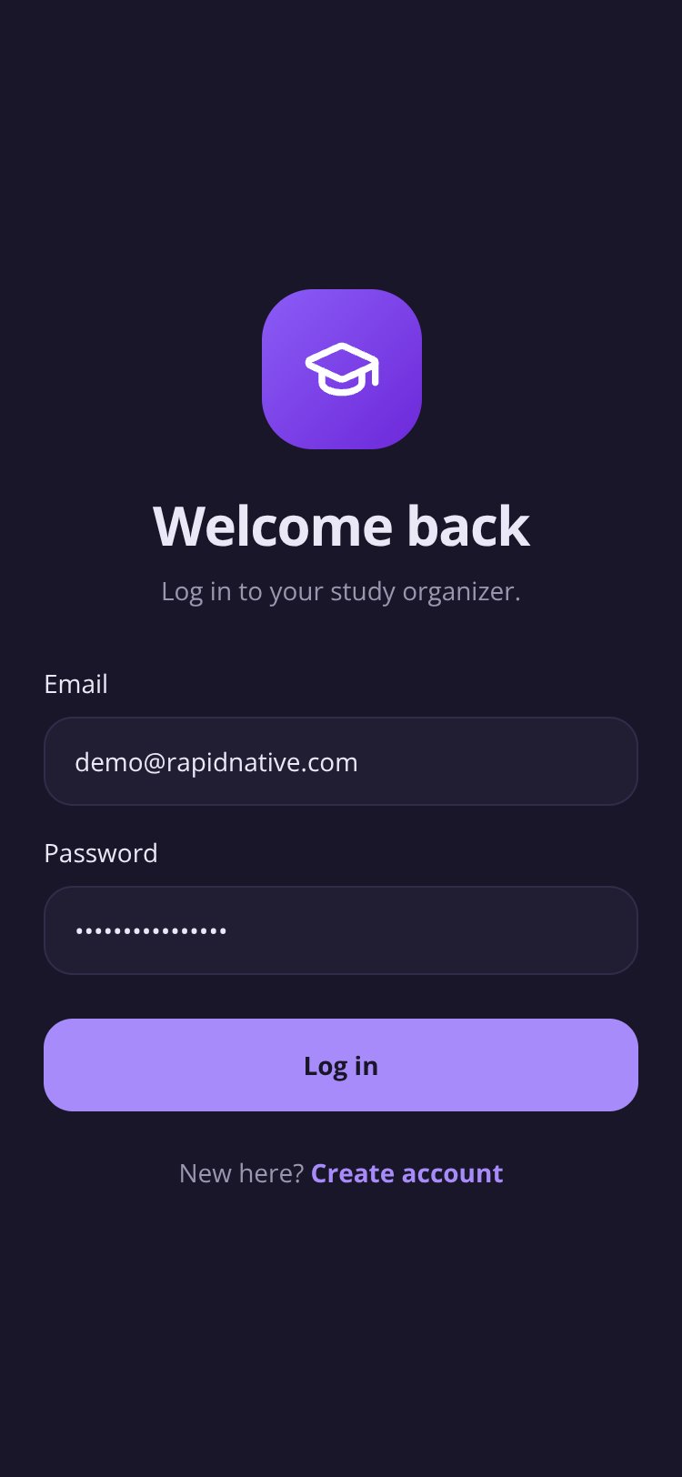 Study Buddy screen 1