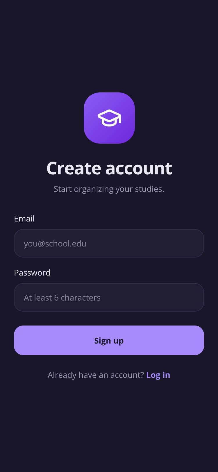 Study Buddy screen 2