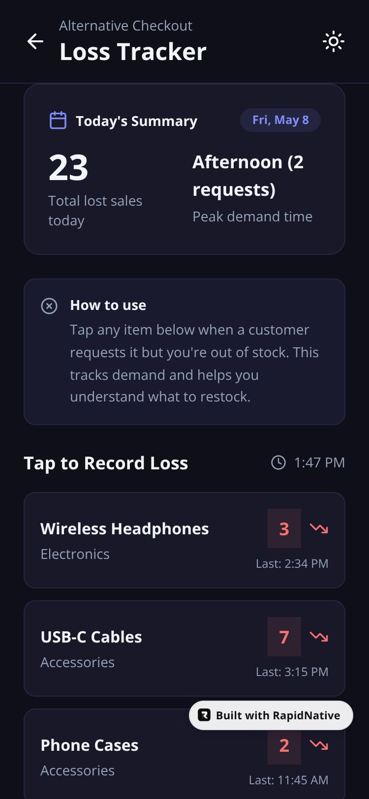 OuttaStock screen 3