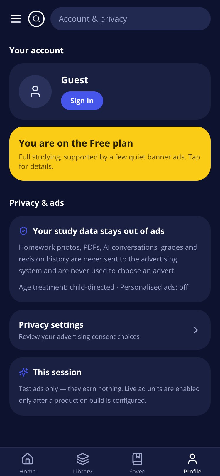 Revixa Study screen 4