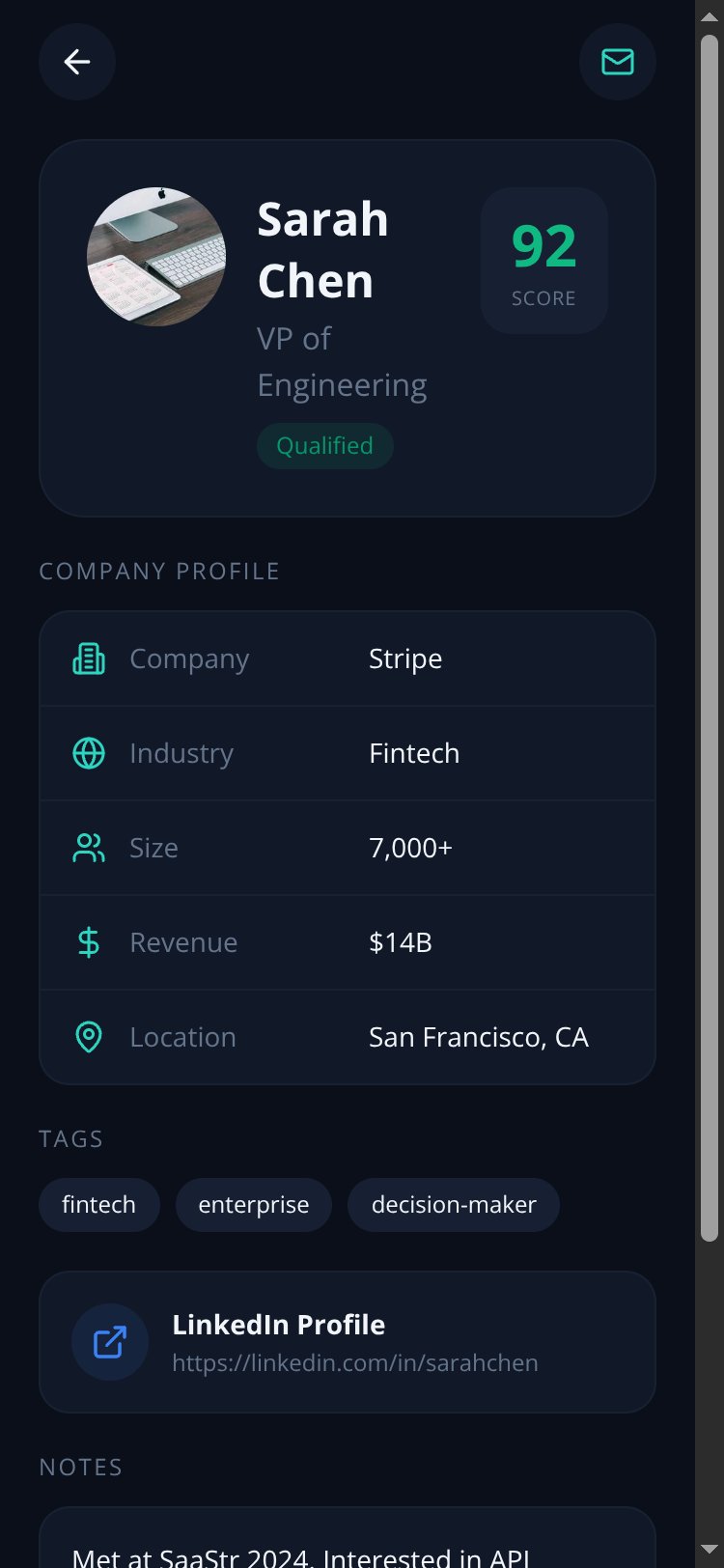LeadGen screen 1
