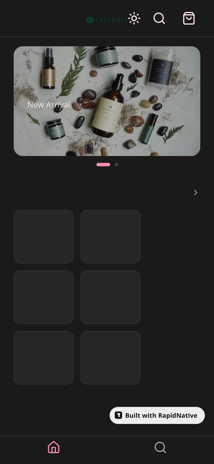 LalucellApp screen 1