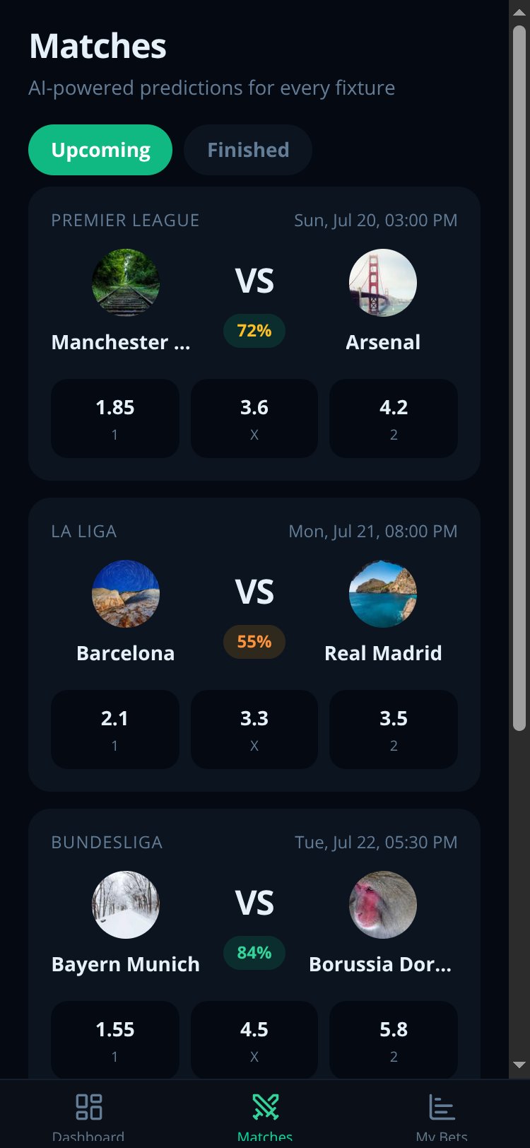 BetPredict screen 3