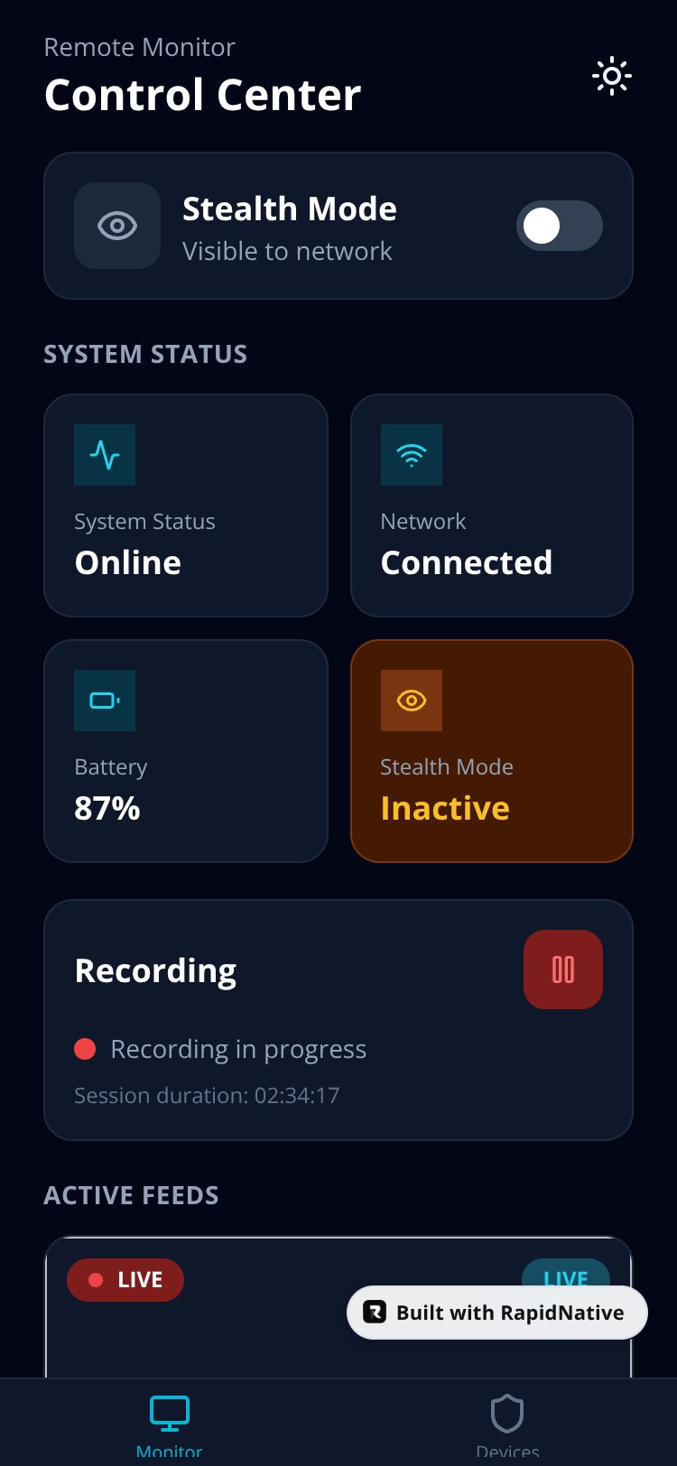 Remote Monitor screen 1