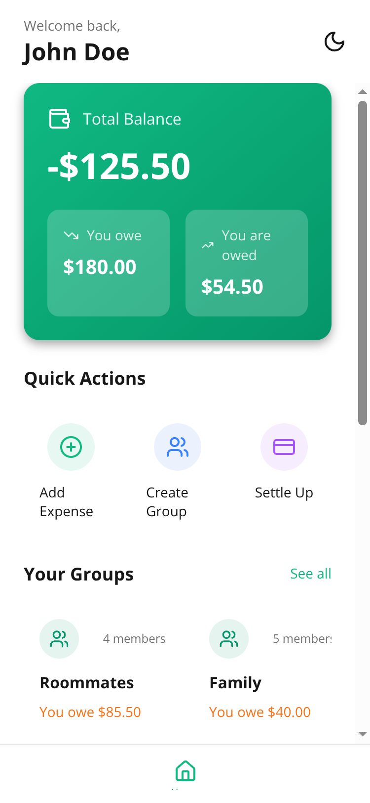 FairShare screen 1