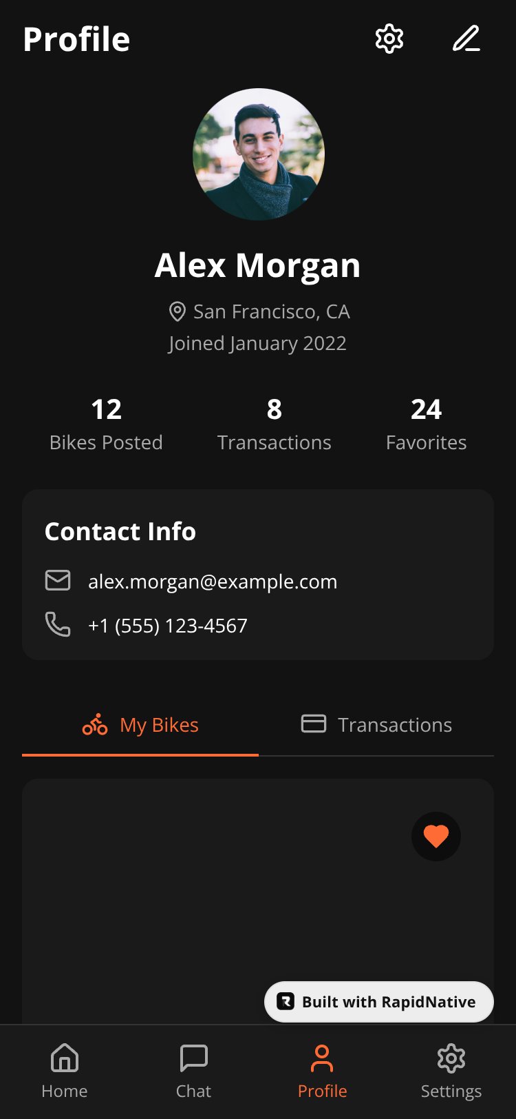 CycleMarket Copy screen 1