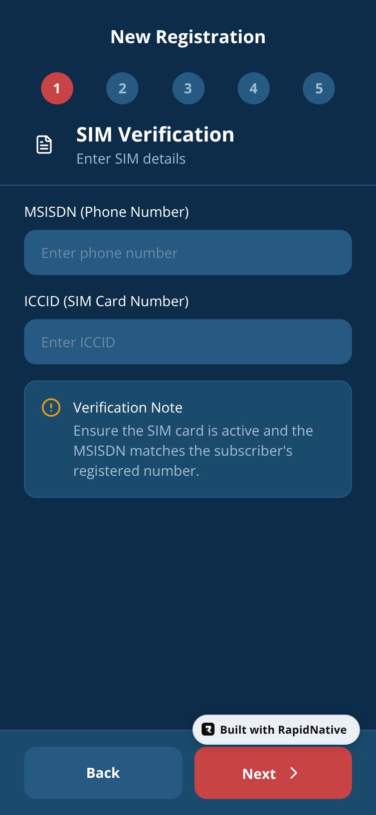 Self-SIM Agent screen 2