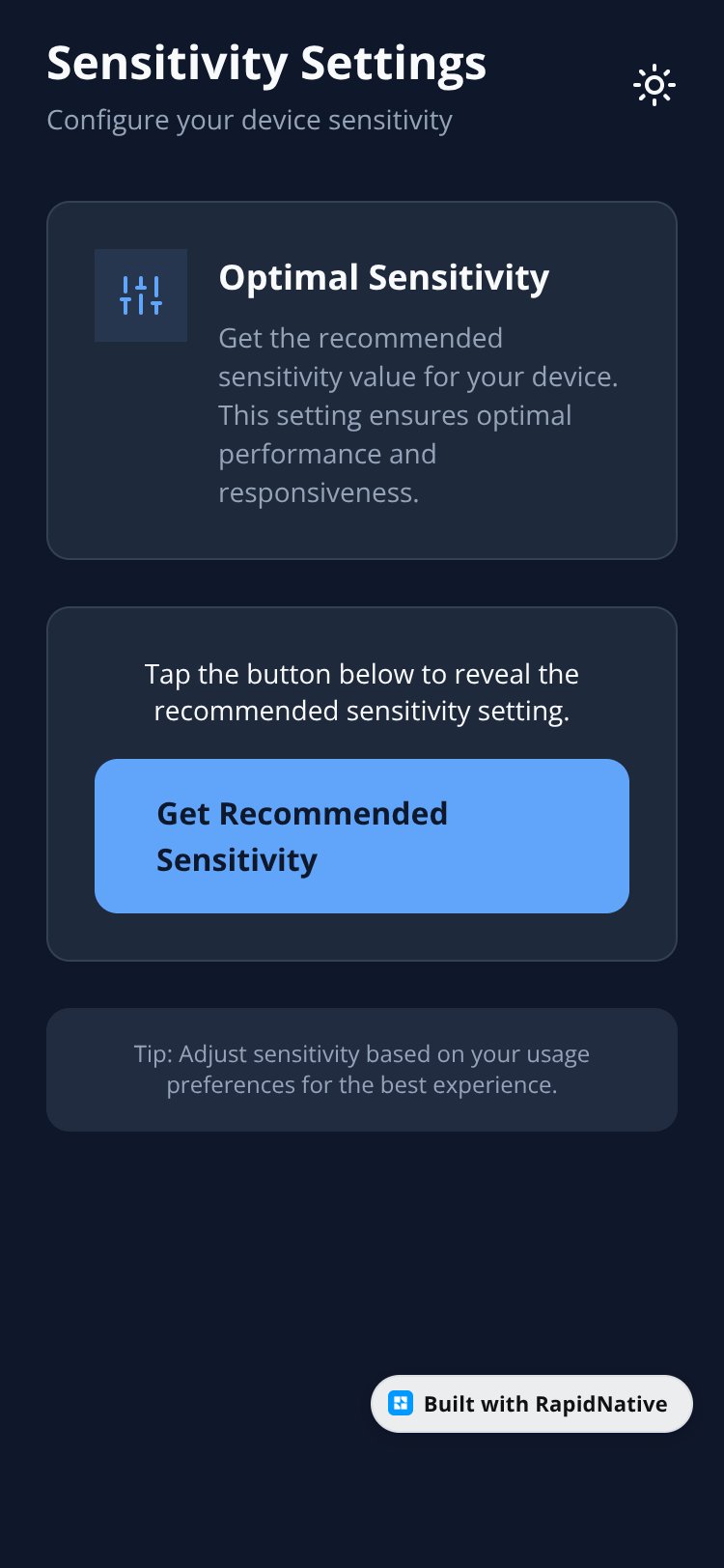 FitTrack screen 1