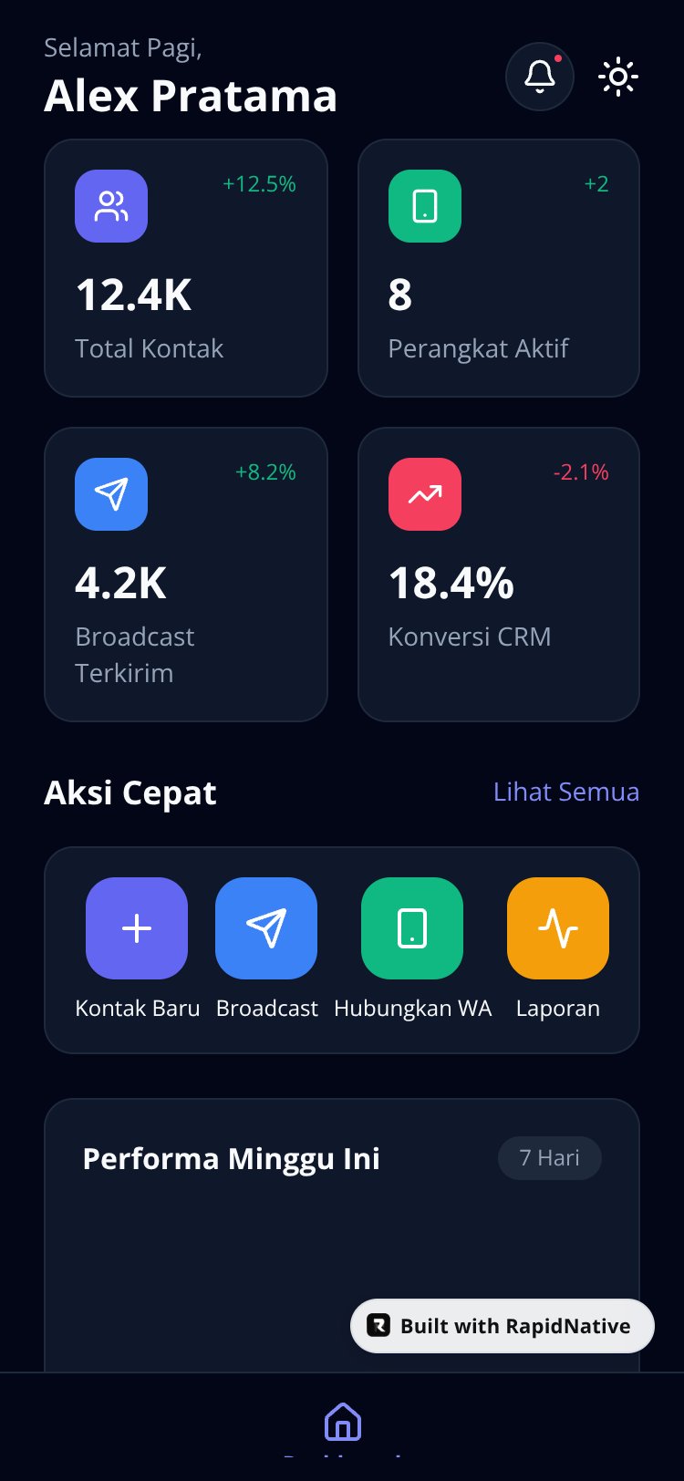 ConnectHub screen 1