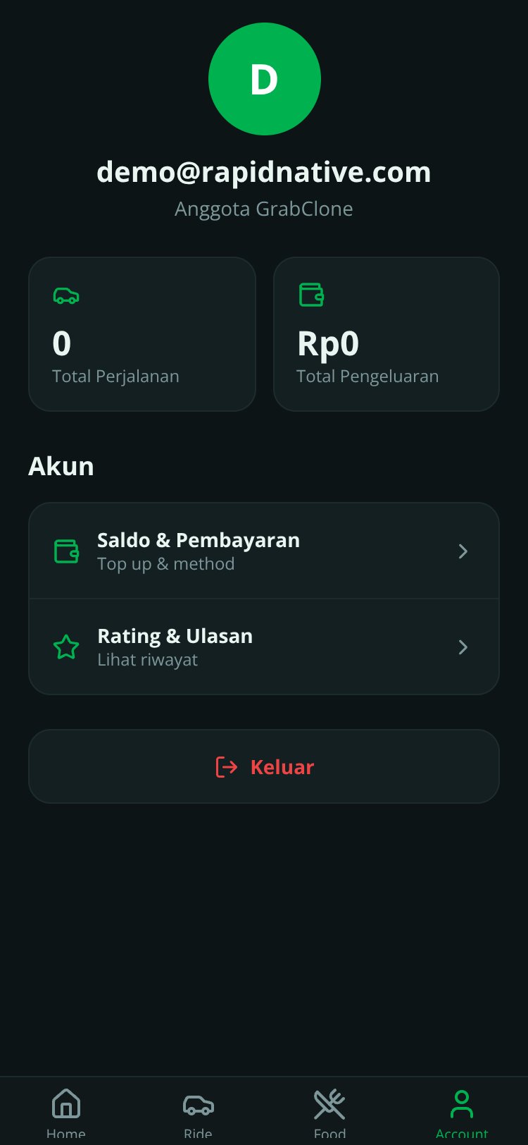RapidNative App screen 5