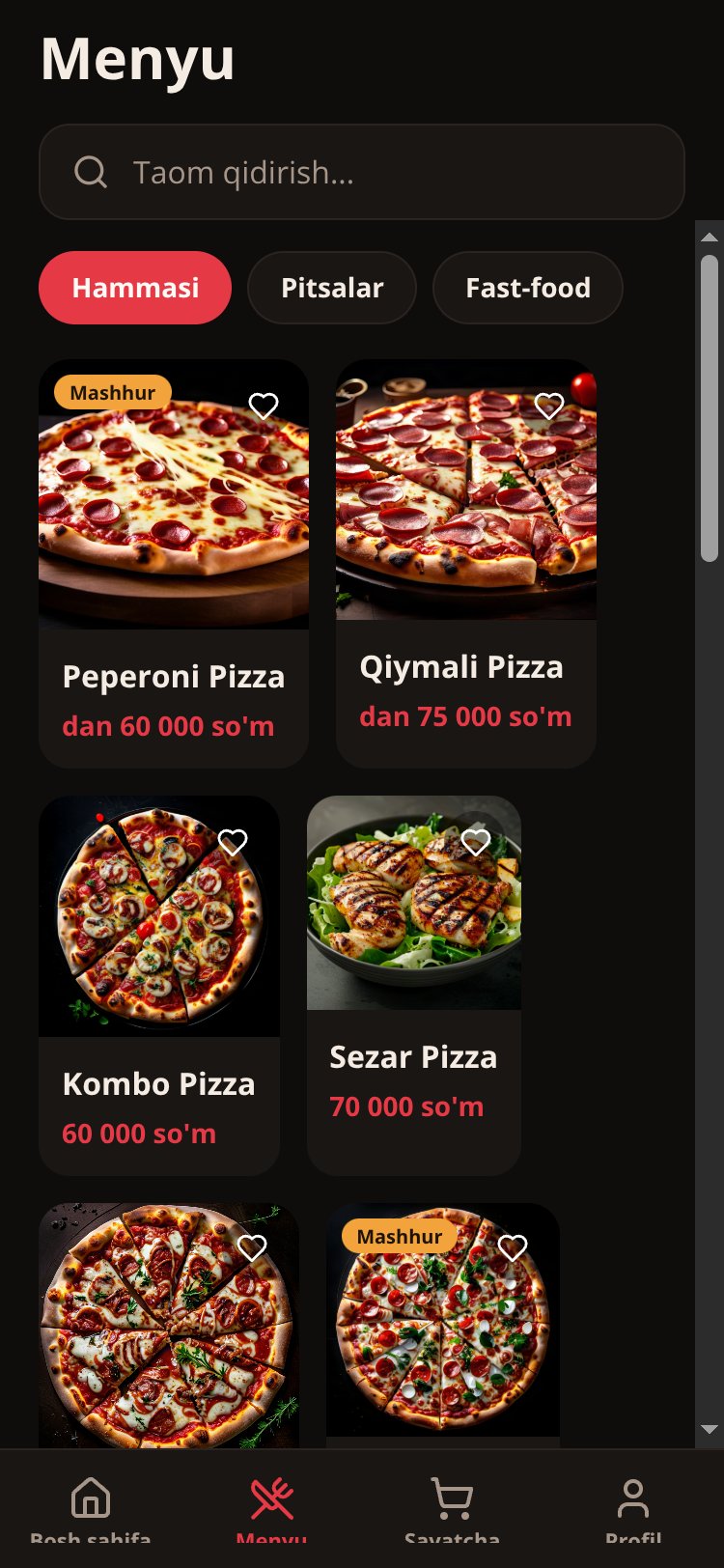 Bog'ot Pizza screen 2
