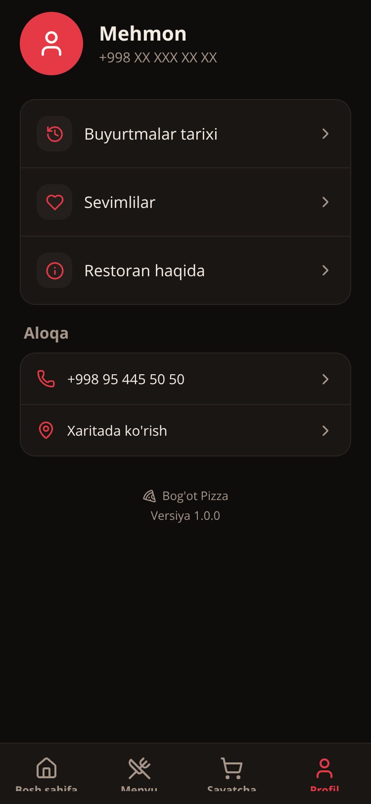 Bog'ot Pizza screen 3