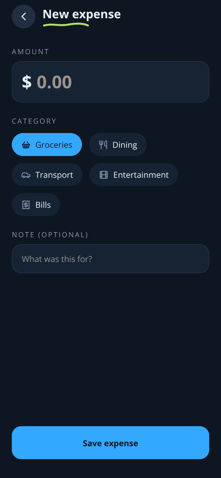 Pocket Ledger screen 3