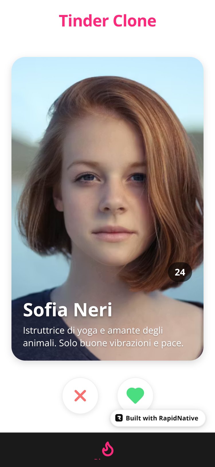 Tinder Clone screen 2