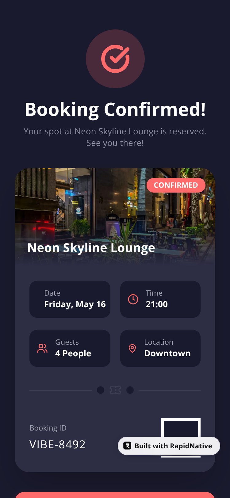 VibeFinder screen 2