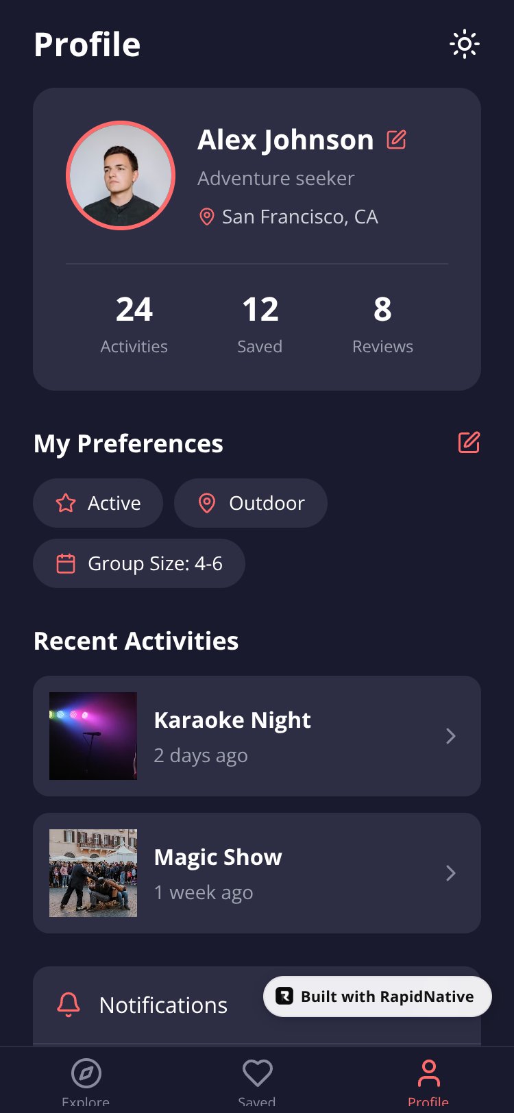 VibeFinder screen 3