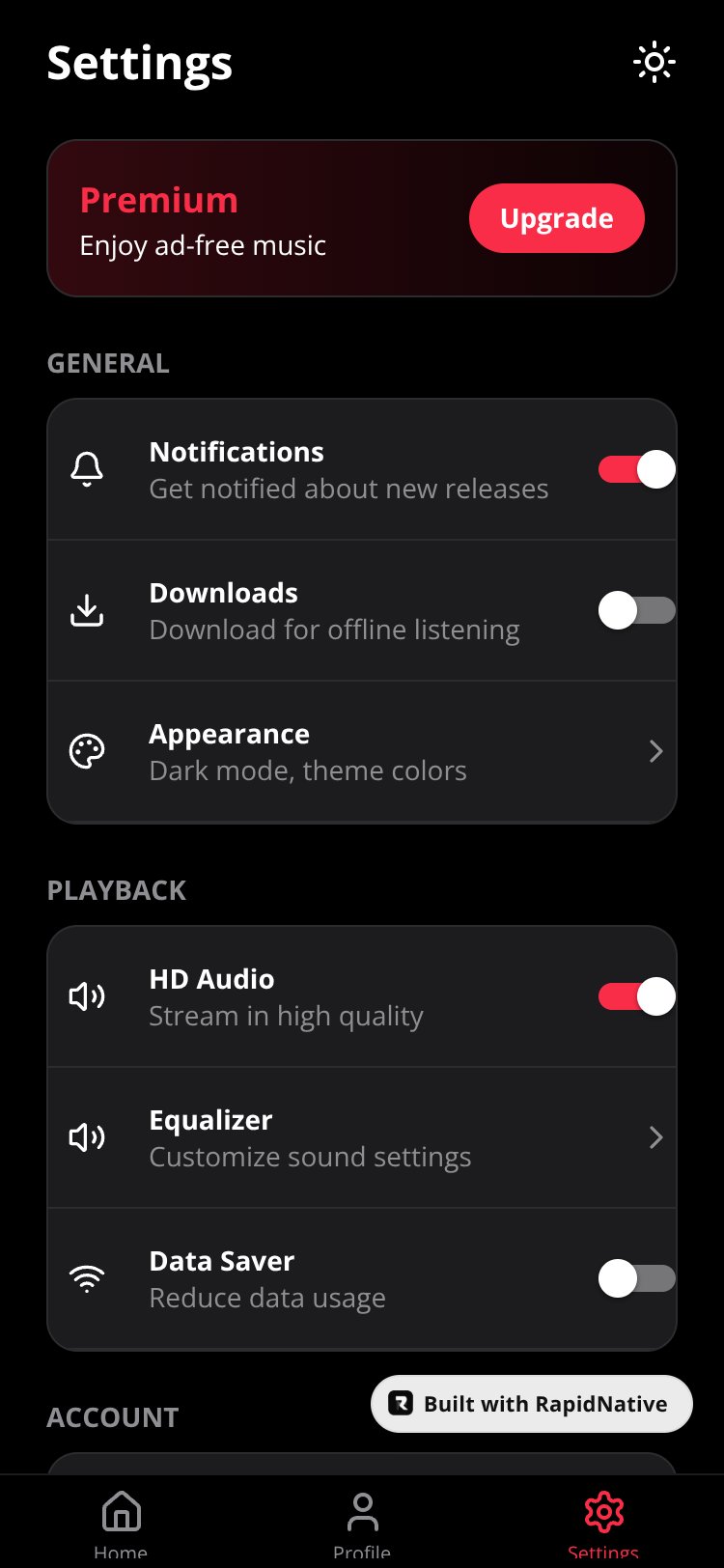 MelodyStream screen 2