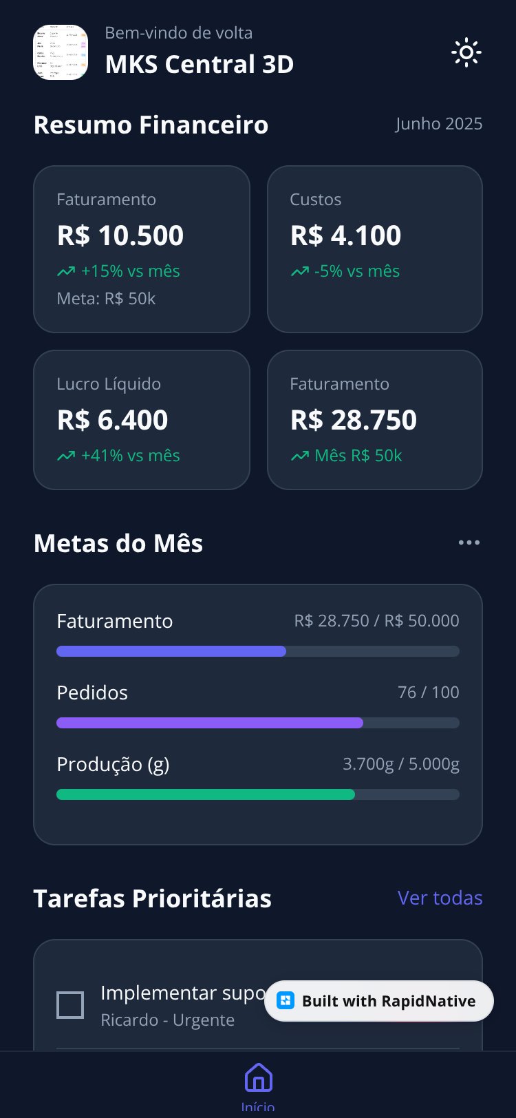 FitTrack screen 1