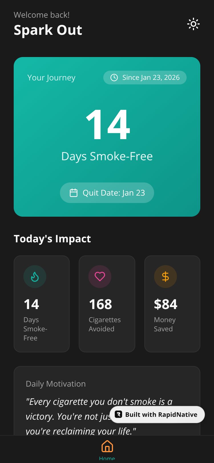 Spark Out screen 1