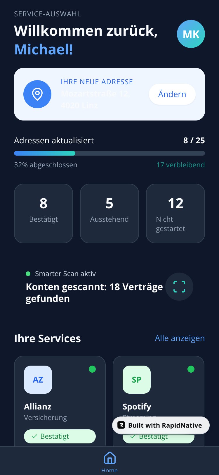 Adresso screen 1