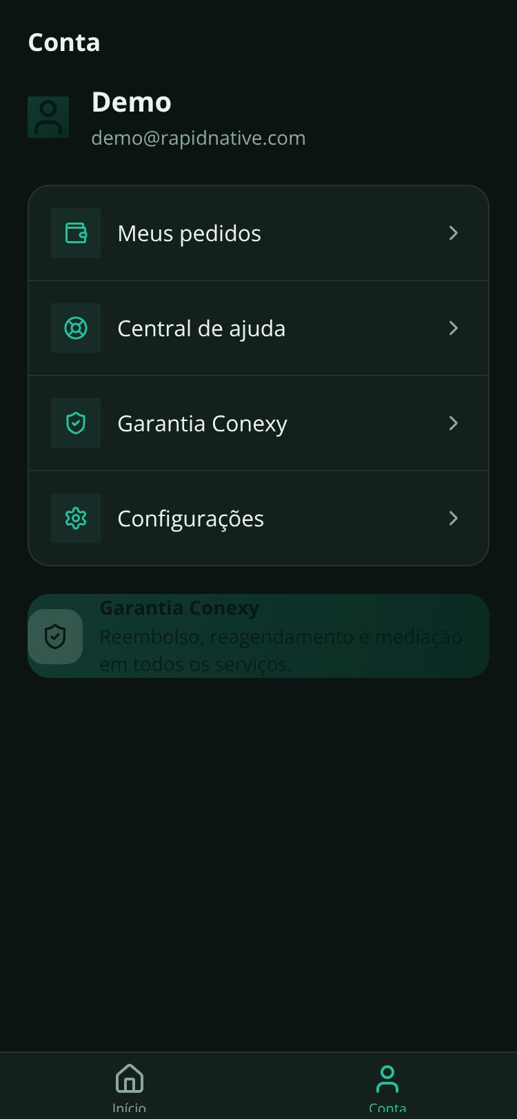 Conexy screen 1