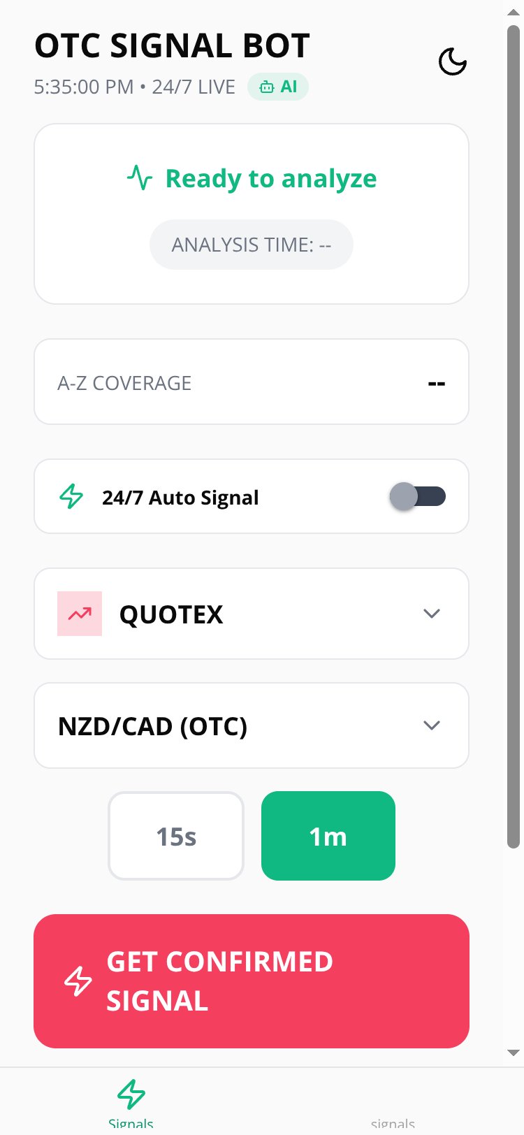Quotex OTC Signal Pro Copy screen 1